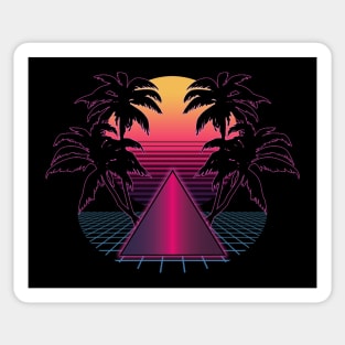 SYNTHWAVE SUN & PALMS #1 Sticker